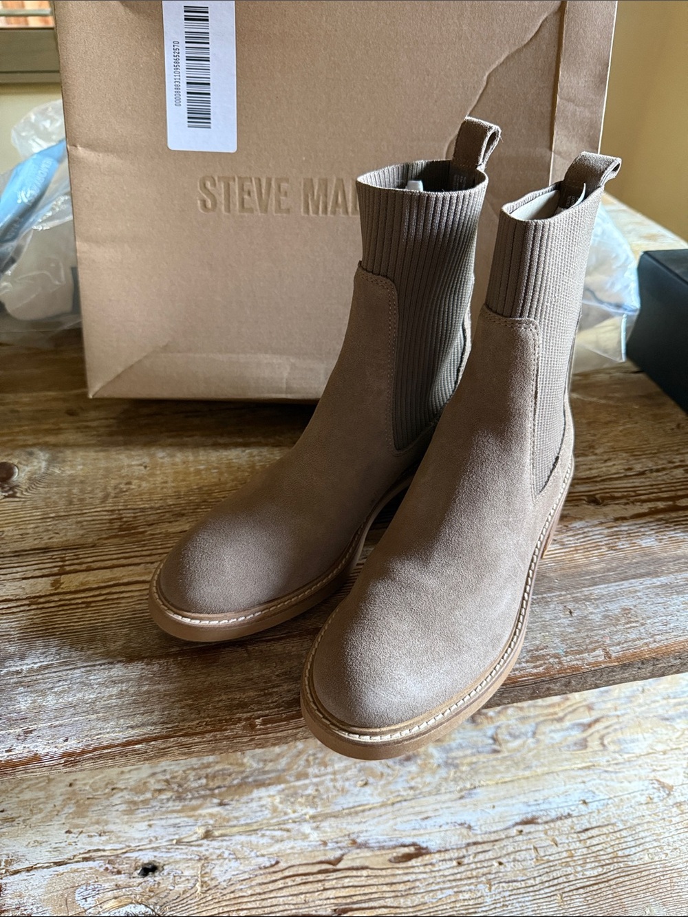 Steve Madden Classic Taupe Ankle Boots